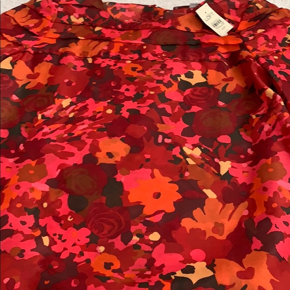 NWT Ann Taylor Loft floral blouse - Picture 6 of 8
